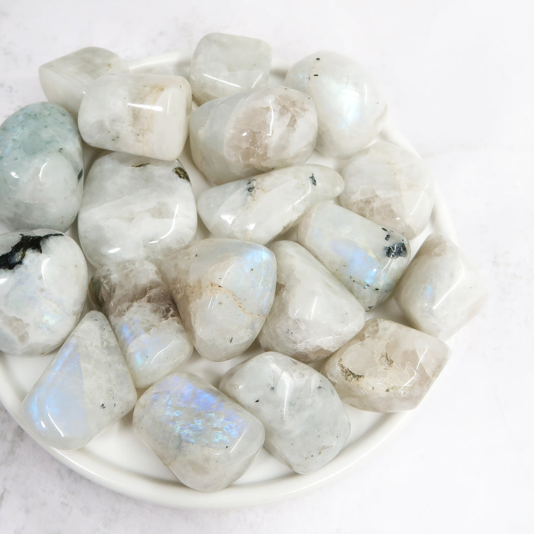 Rainbow Moonstone Tumbles