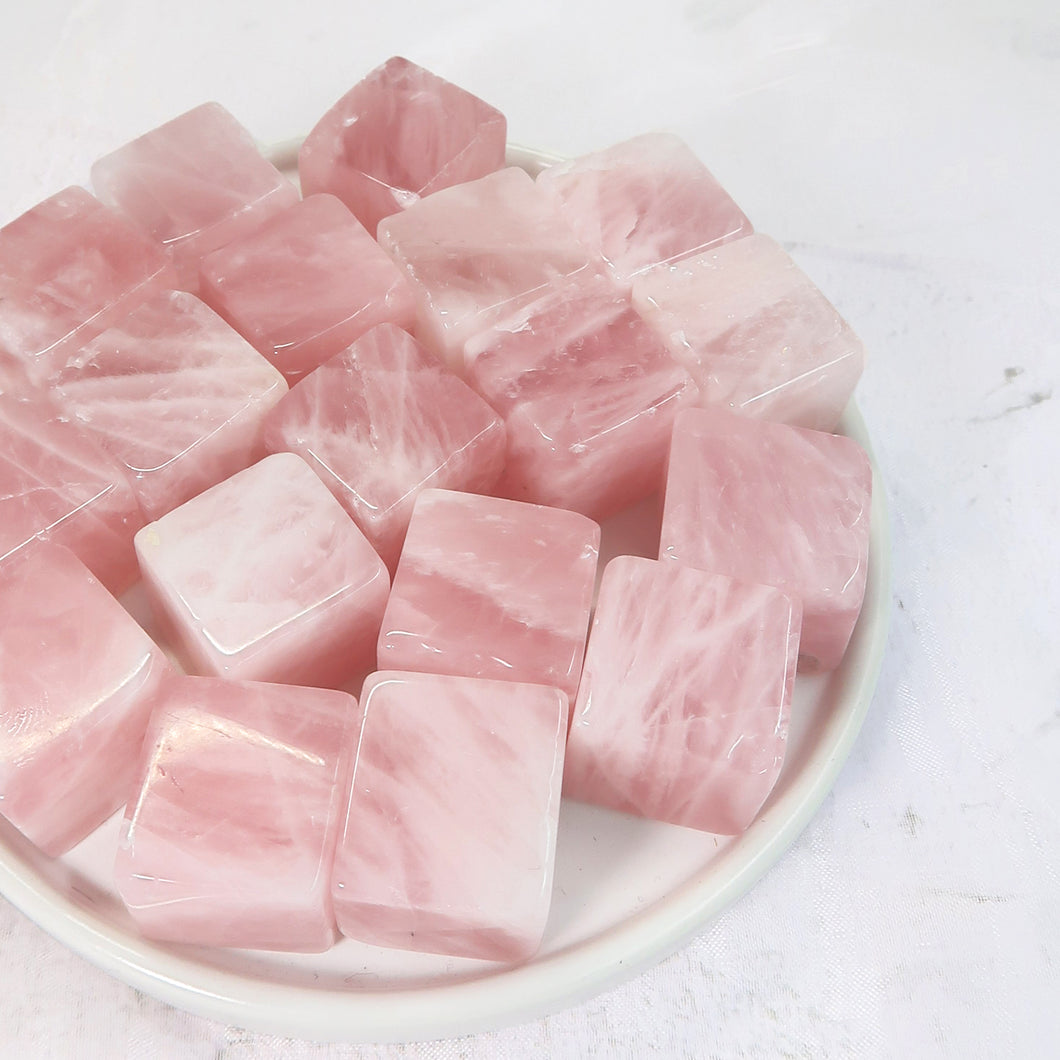 Madagascar Rose Quartz Cubes