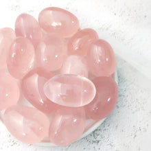 Load image into Gallery viewer, Rose quartz tumbled stones
